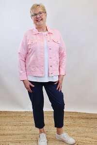 Vassalli Frayed Seams Tencel Linen Jacket