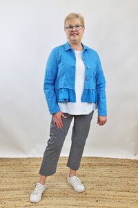 Vassalli Denim Jacket With Cotton Frill