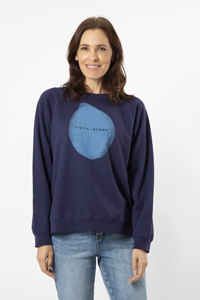 Stella + Gemma Everyday Indigo Spot Sweater-best-sellers-Preen