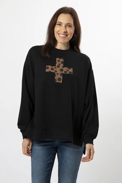 Stella + Gemma Cheetah Cross Sunday Sweater-best-sellers-Preen