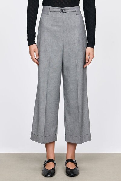 Veronika Maine Houndstooth Topstitch Pants-new-Preen