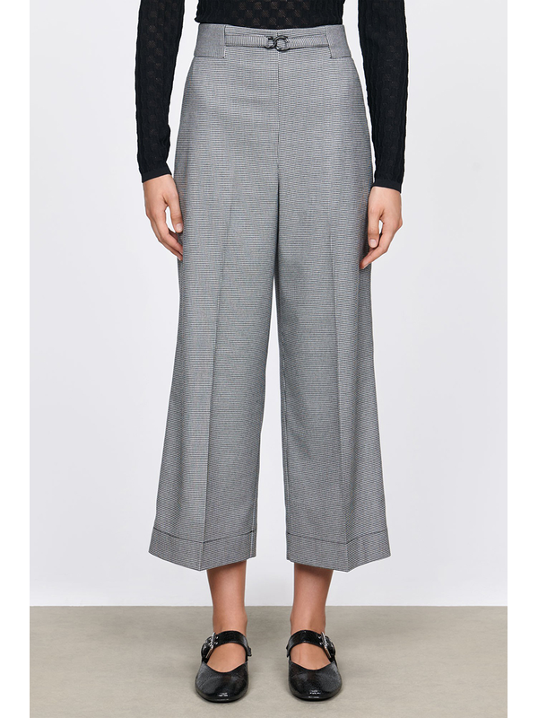 Veronika Maine Houndstooth Topstitch Pants