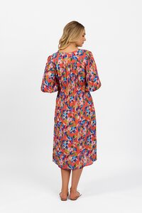 Vassalli V Neck Elbow Length Sleeve Dress - Rio