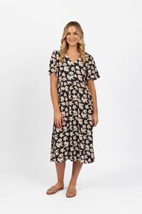 Vassalli V Neck Button Front Dress - Thea