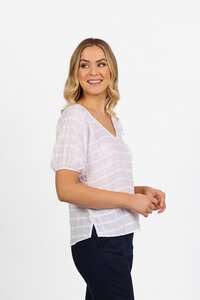 Vassalli V Neck Floaty Sleeve Top