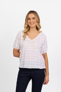 Vassalli V Neck Floaty Sleeve Top