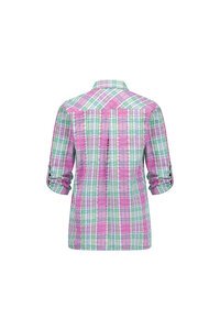 Vassalli Button Front Tab Sleeve Check Shirt