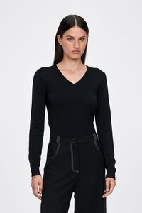 Veronika Maine Long Sleeve V-Neck Knit