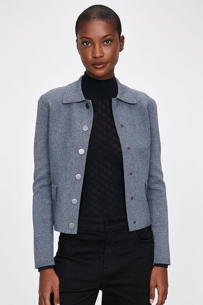 Veronika Maine Collared Press Stud Milano Jacket -new-Preen