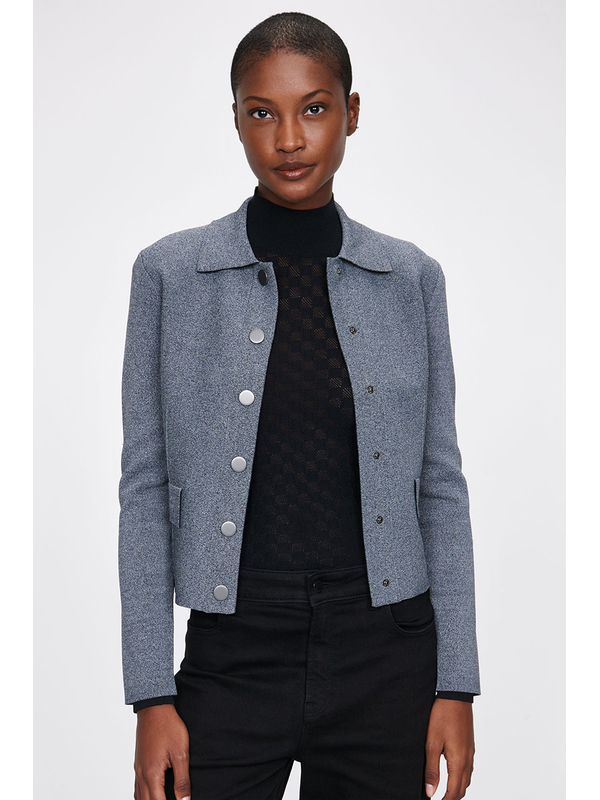 Veronika Maine Collared Press Stud Milano Jacket 