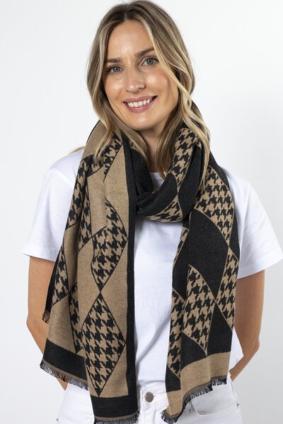 Stella + Gemma Houndstooth Scarf-best-sellers-Preen