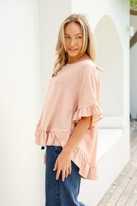 Miracle Ric Rac Trim Ruffle Top