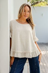 Miracle Ric Rac Trim Ruffle Top