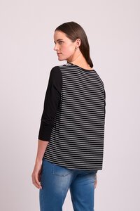 Memo Relaxed Fit Contrast Front Top