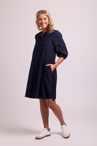 Oh Three Drop Waist Puff Sleeve Dress