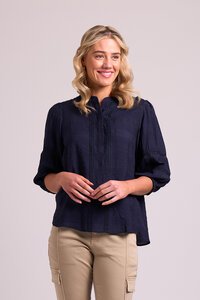 Oh Three Check & Lace Blouse