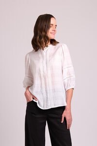 Oh Three Check & Lace Blouse