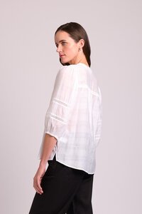 Oh Three Check & Lace Blouse