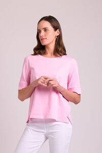 Esplanade Wide Neck Elbow Sleeve Top