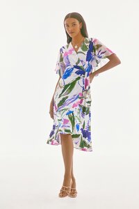 Joseph Ribkoff Floral Faux Wrap Dress