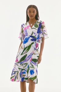 Joseph Ribkoff Floral Faux Wrap Dress