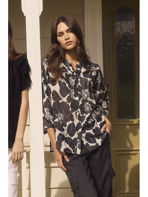 Lania the Label Plaza Print Top