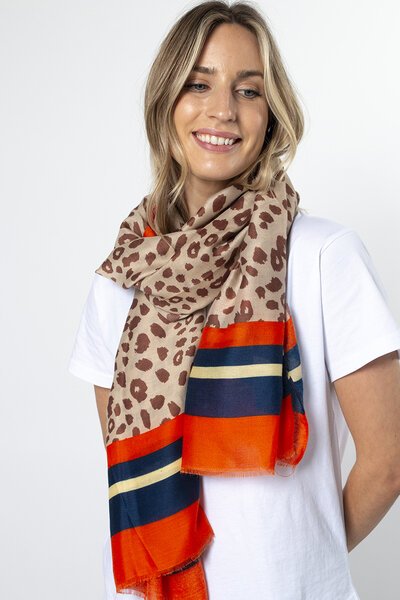 Stella + Gemma Leopard Print Scarf-best-sellers-Preen