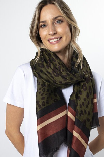 Stella + Gemma Leopard Print Scarf-best-sellers-Preen