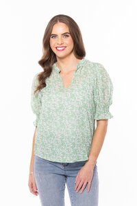 Seeking Lola Textured Butterfly Top