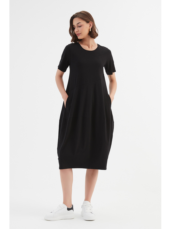 Tirelli Short Sleeve Diagonal Dress