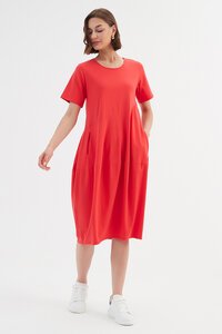 Tirelli Short Sleeve Diagonal Dress