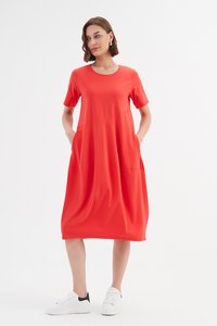 Tirelli Short Sleeve Diagonal Dress