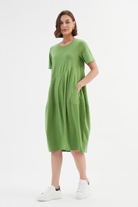 Tirelli Short Sleeve Diagonal Dress