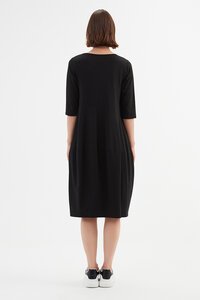 Tirelli V Neck Diagonal Seam Dress