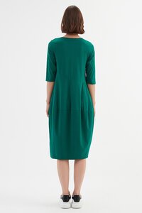 Tirelli V Neck Diagonal Seam Dress