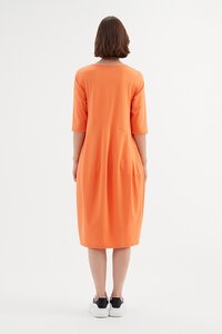 Tirelli V Neck Diagonal Seam Dress