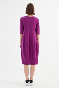 Tirelli V Neck Diagonal Seam Dress