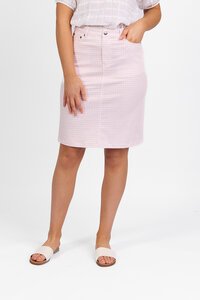 Vassalli Lightweight Skirt - Pink Gingham