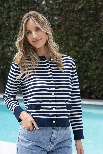 Stella + Gemma Navy Cardigan -new-Preen