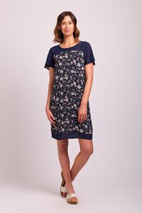 Memo Contrast Yoke Dress