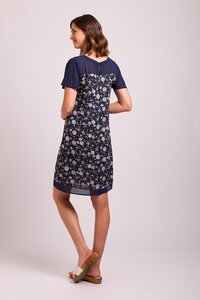 Memo Contrast Yoke Dress