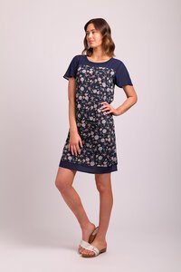 Memo Contrast Yoke Dress