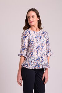 Foil Scoop Hem Top