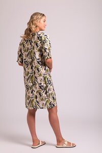 Foil Shirr The Cuff Dress