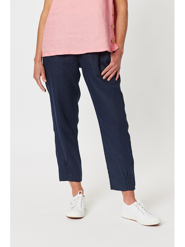 Gordon Smith Sarah Rib Waist Linen Pant