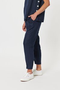 Gordon Smith Sarah Rib Waist Linen Pant