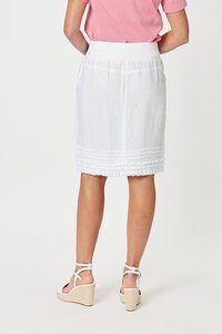 Gordon Smith Ruffle Hem Linen Skirt