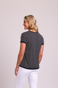 Memo Knit Back Round Neck Top