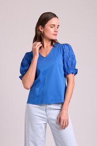 Esplanade Contrast Sleeves Top