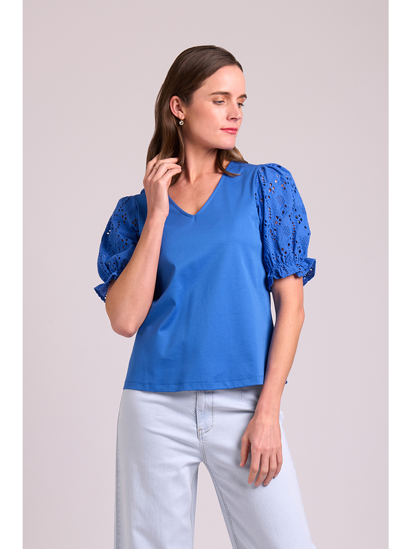 Esplanade Contrast Sleeves Top